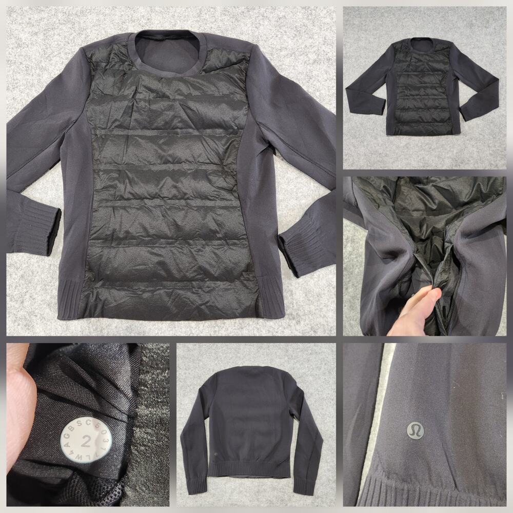 Lululemon Womens Size 2 Down & Around Crew Pullover Sweatshirt Puffer Jacket